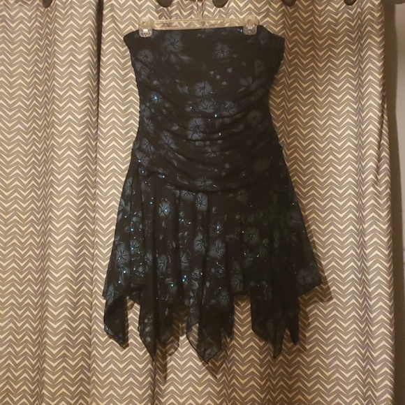 Strapless blue dress - Picture 1 of 3